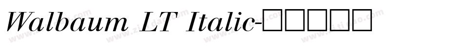 Walbaum LT Italic字体转换